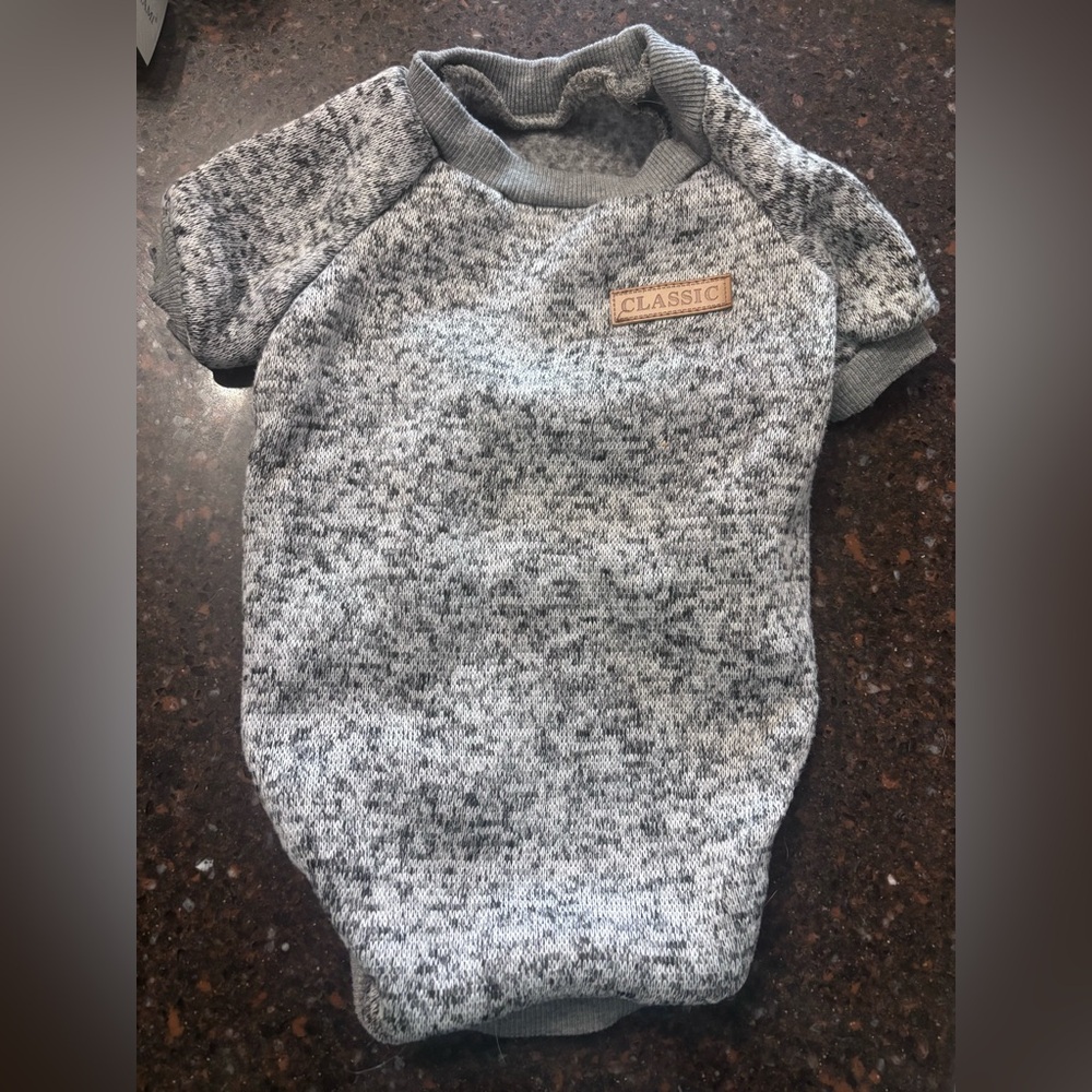 Classic Gray Dog Sweater
